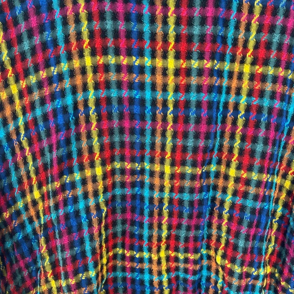 Colored patchwork jacket with black buttons (fits like a M) - Picture 4 of 4